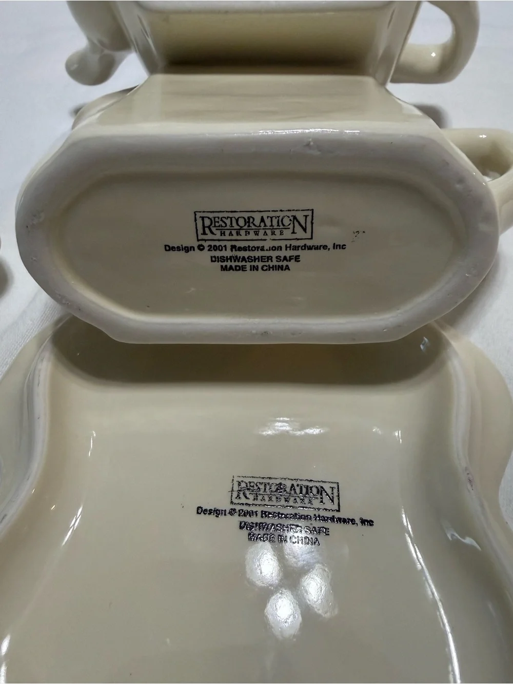 Restoration Hardware Ivory Ceramic Tea Set